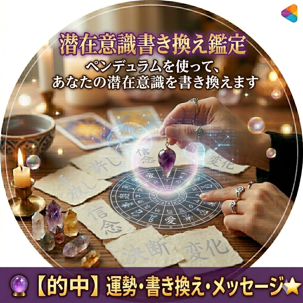 ペンデュラムで潜在意識書き換え鑑定します ブロックを外し望む未来へ導きます イメージ1