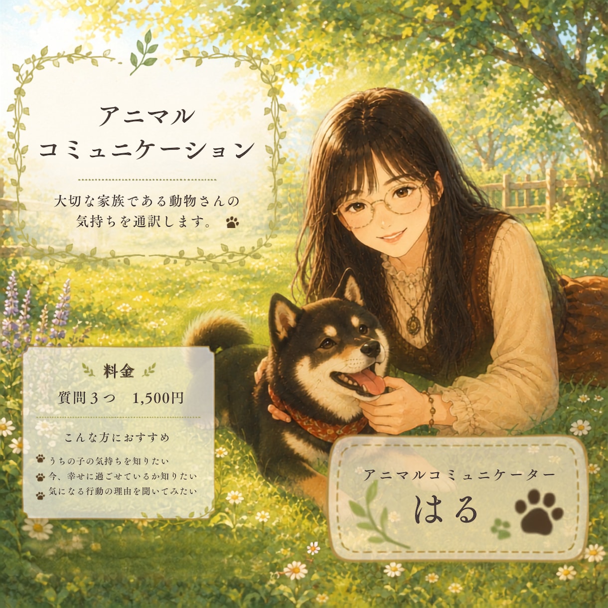 大切な動物さんの気持ちをあなたへ届けます もっと愛おしくなる、この子からの言葉をお伝えします イメージ1