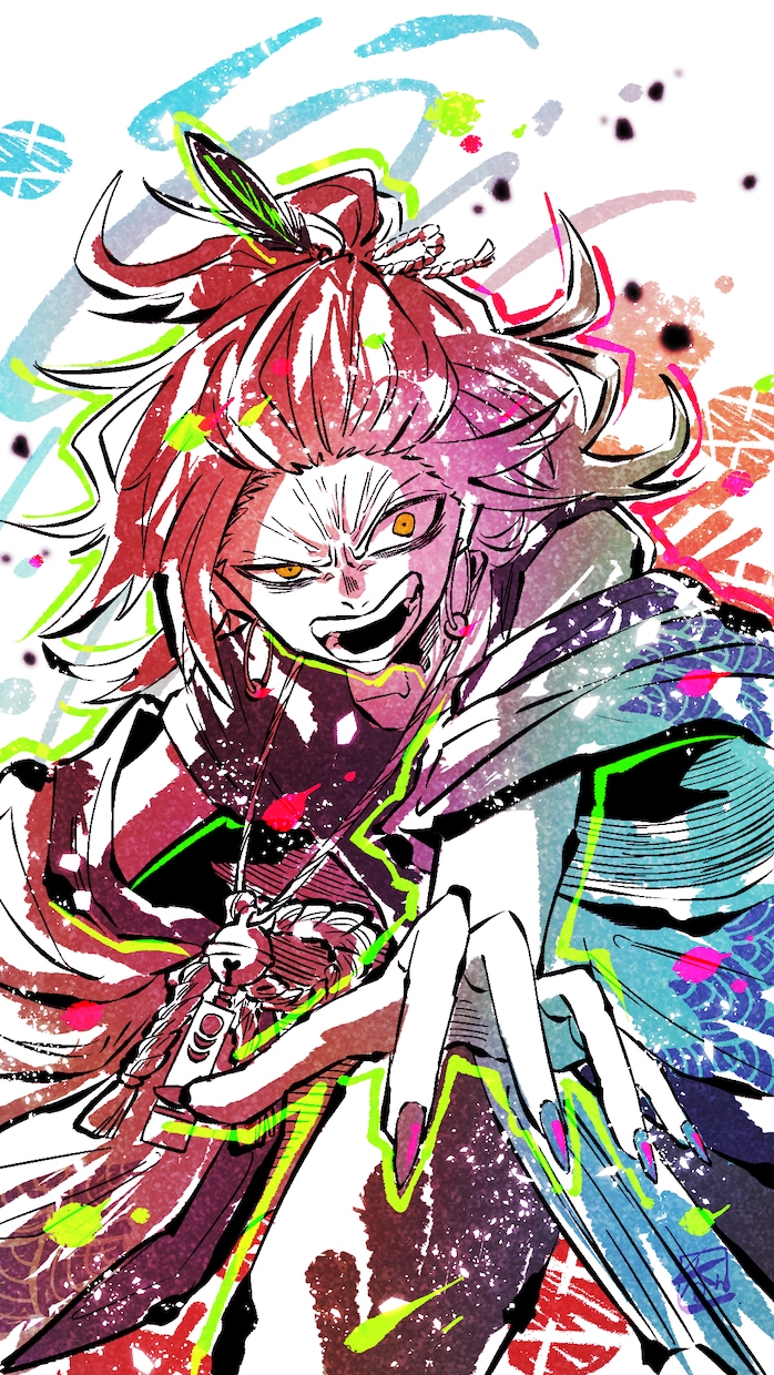 極彩色×躍動感｜和風中華アジアンダーク描きます 視線を奪う極彩色×躍動感あふれる一枚絵を制作します イメージ1