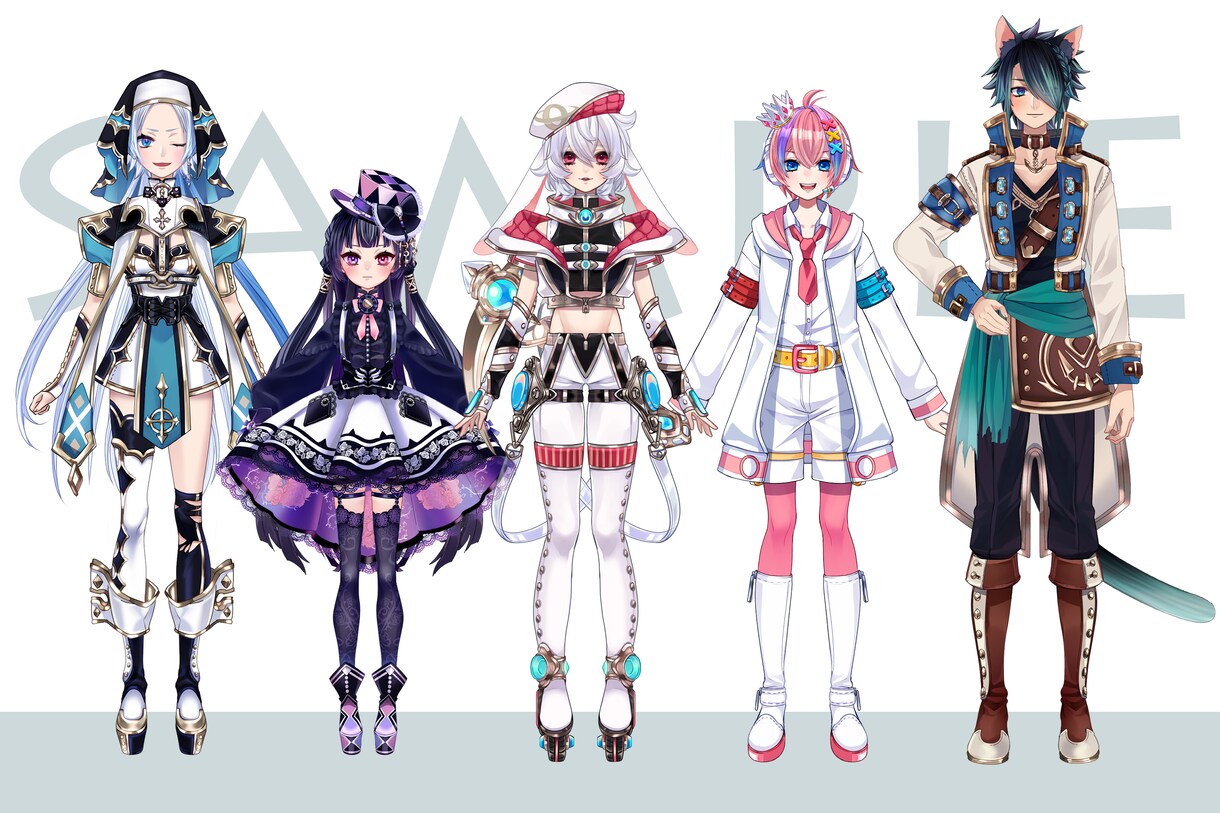 イラスト・VTuber用パーツ分けモデル描きます 動画配信・VTuber活動を始めたい方に。グッズ化もＯＫ！ イメージ5