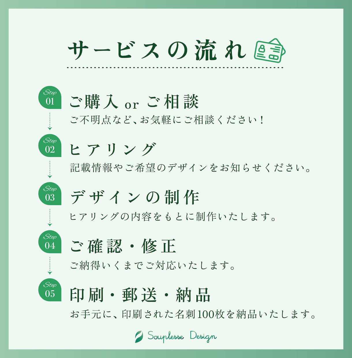 両面デザイン制作・印刷・郵送すべていたします 美容系サロン向け名刺・ショップカード イメージ7
