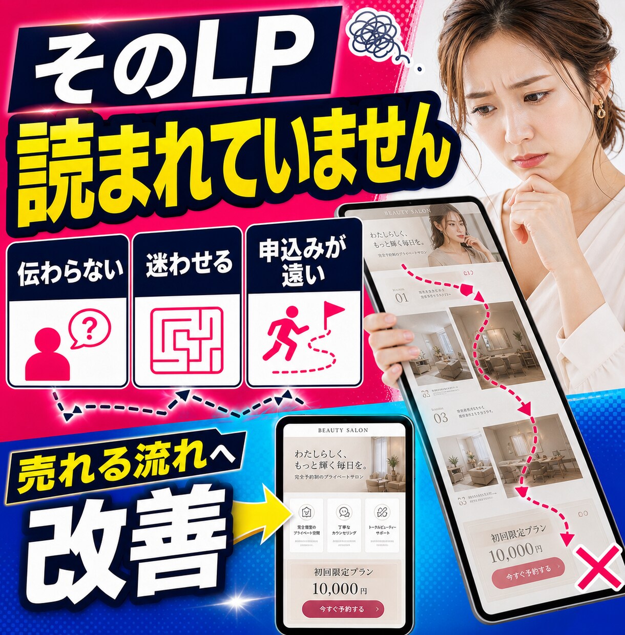 申込みにつながるLPを制作します 構成・デザイン・スマホ対応・公開まで一式対応 イメージ2