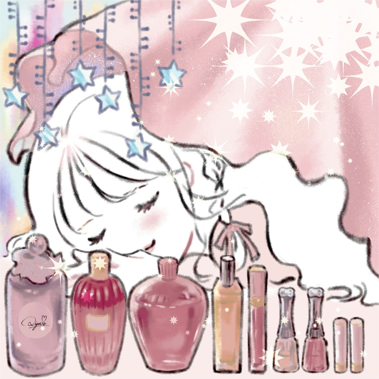 商用◎修正無料！オシャレで可愛いイラスト描きます 美容など女性向け実績多数！広告・挿絵・SNS・商品用イラスト イメージ9