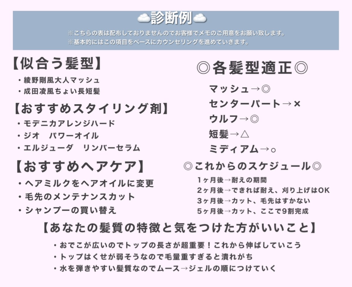くせ毛限定・美容室前にカウンセリングします 美容院前に不安を取り除いておきましょう イメージ3