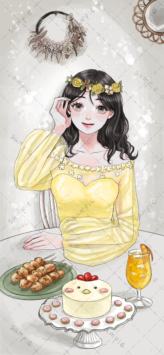 繊細で美しい背景込みのイラスト制作させて頂きます 表紙や挿絵、サムネイルなど商用にもお使いください。 イメージ5