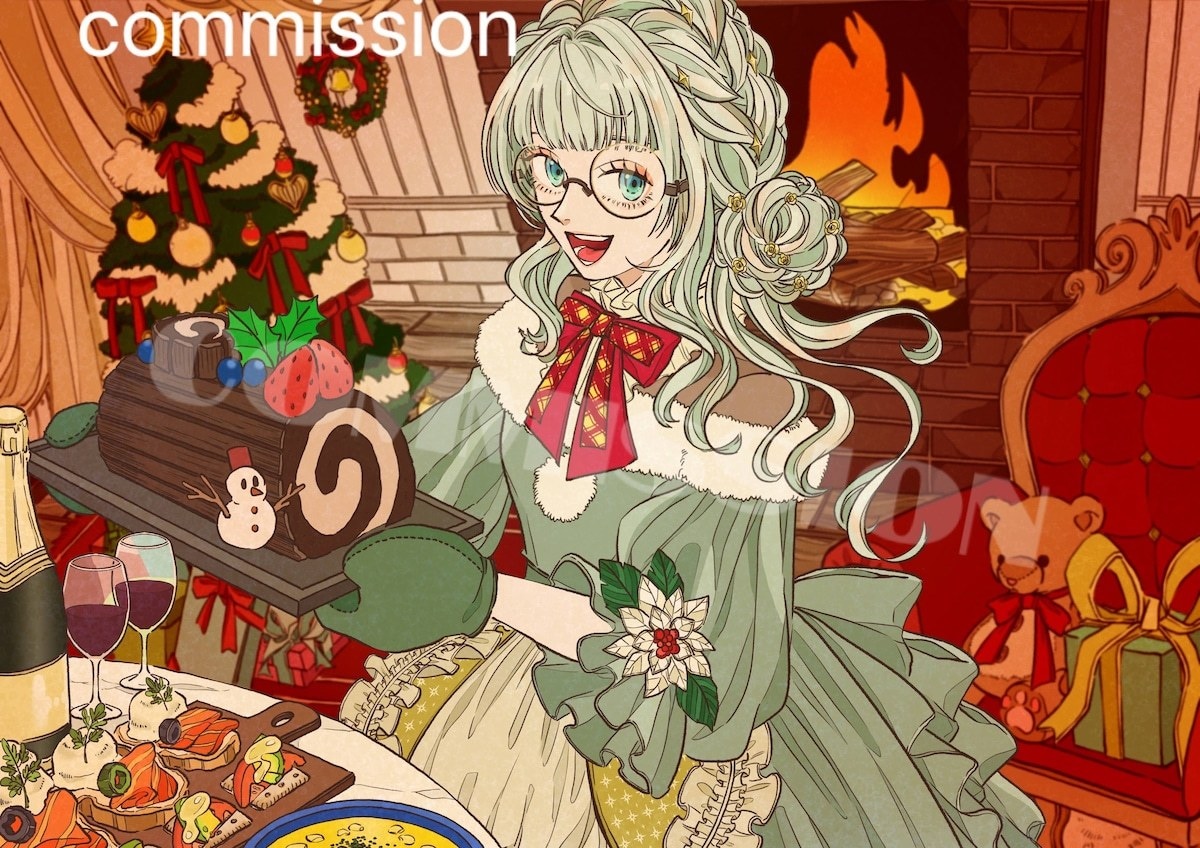 複数キャラOK!描き込んだ背景ありイラスト承ります レトロ・擬人化（人外）・ファッション・女の子が得意です！ イメージ6