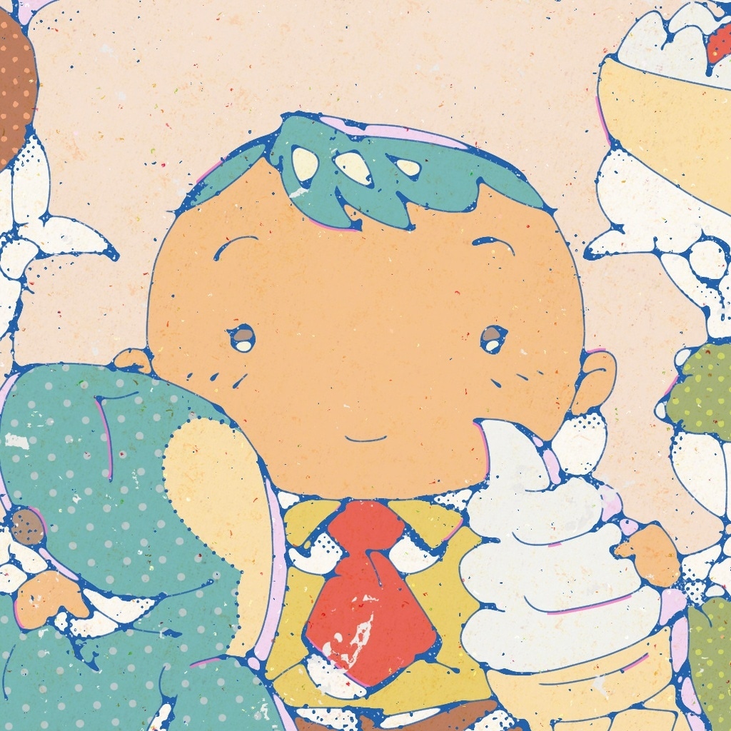 デフォルメされた人物イラストを制作します 少し大人な、かわいいレトロイラストをどうぞ イメージ1