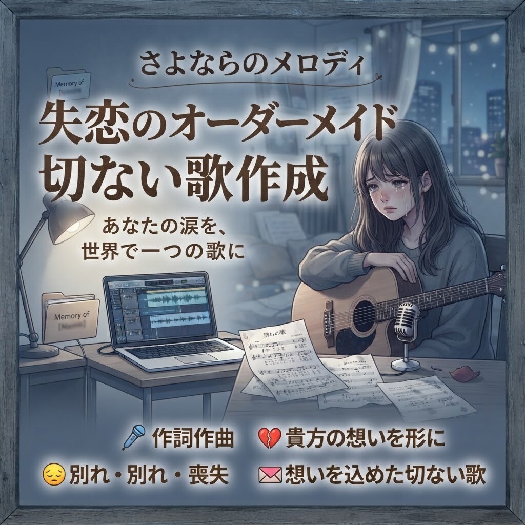 あなただけのオーダーメイドラブソングを制作します 大切な人との思い出をあなただけの１曲に イメージ2