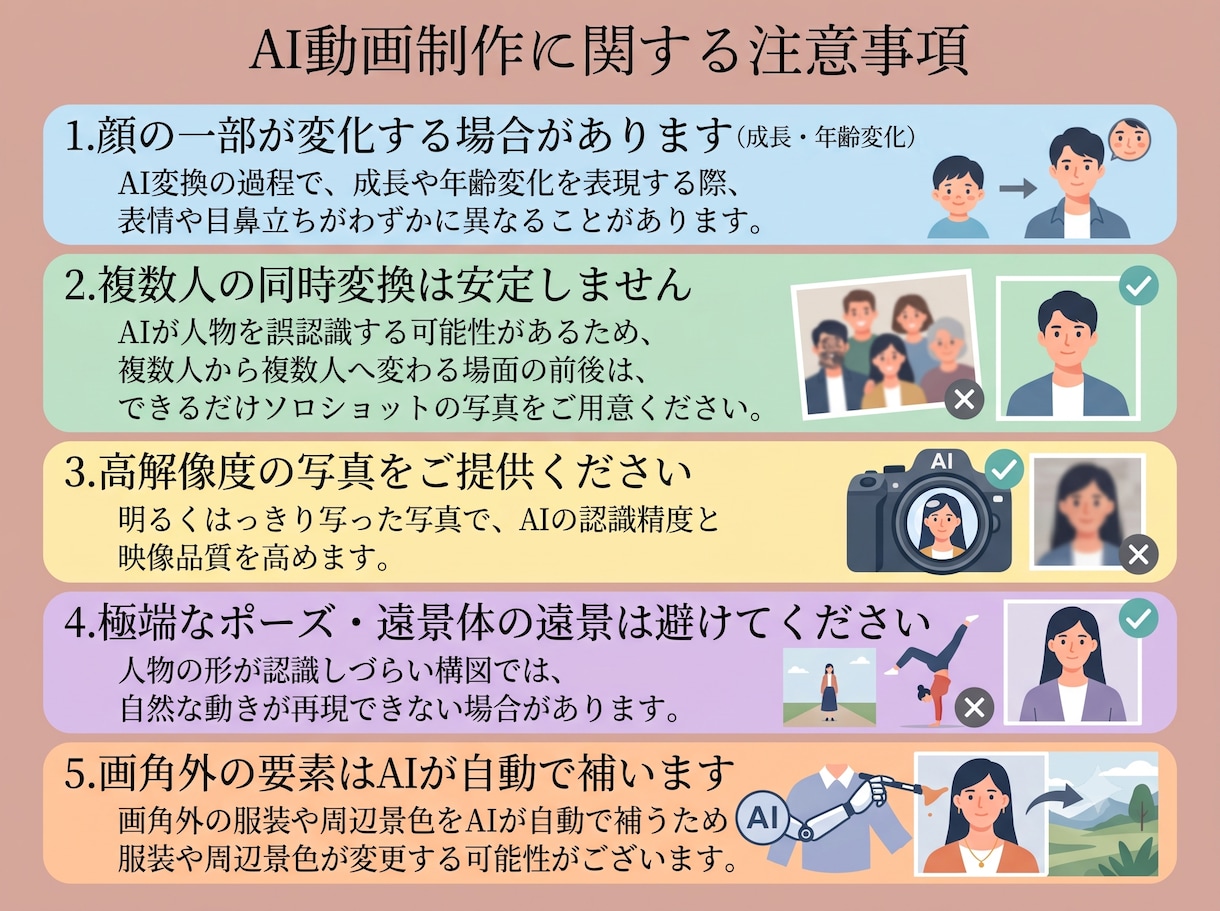 AIで思い出の写真を動かし、自然に成長させます 【業界初】AI×結婚式動画　髭男、ミセス他（楽曲相談可） イメージ2