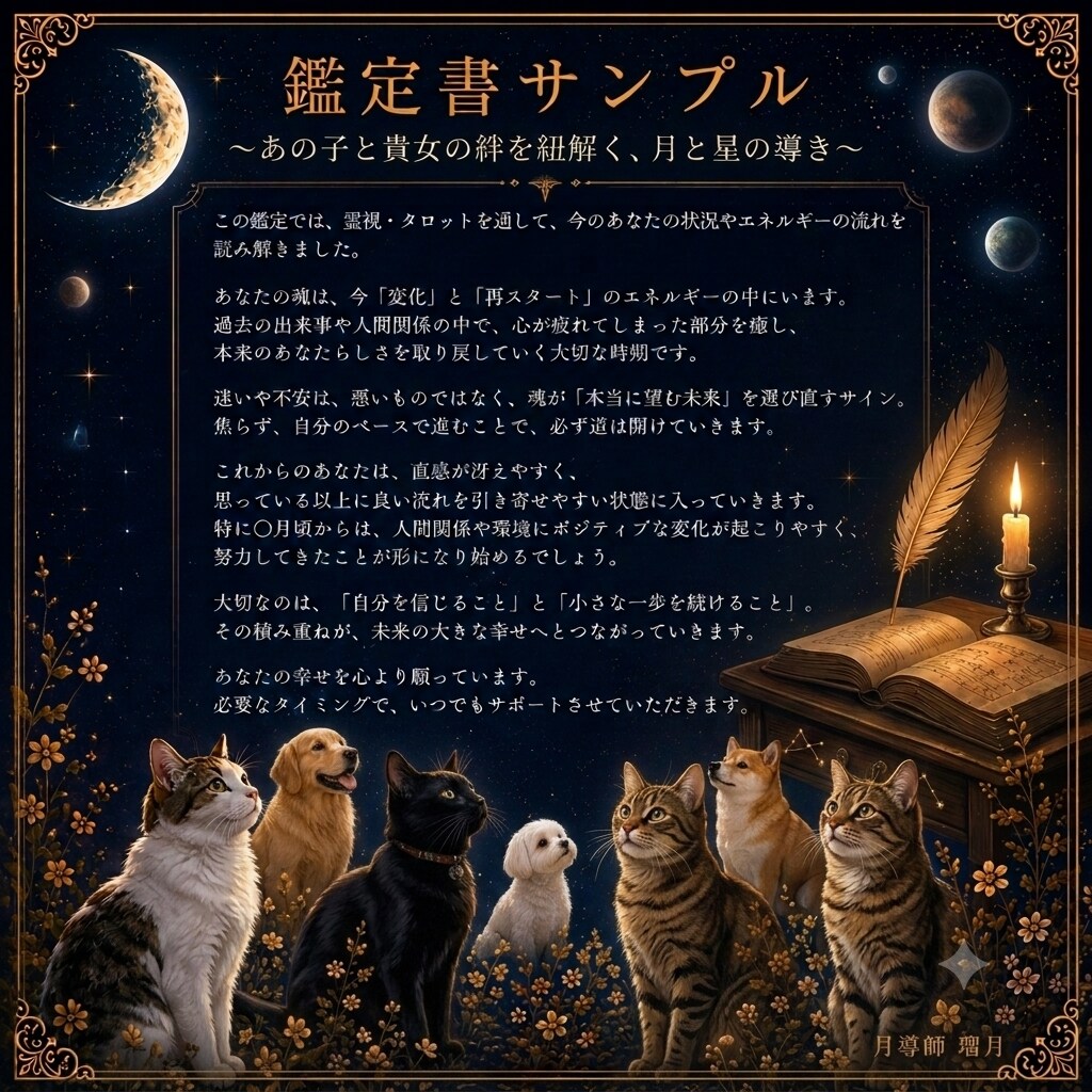 あの子との絆を深める古代の願いの石の言葉を伝えます 数秘と古代ルーンが紡ぐペットとの絆を深める光のメッセージ イメージ4