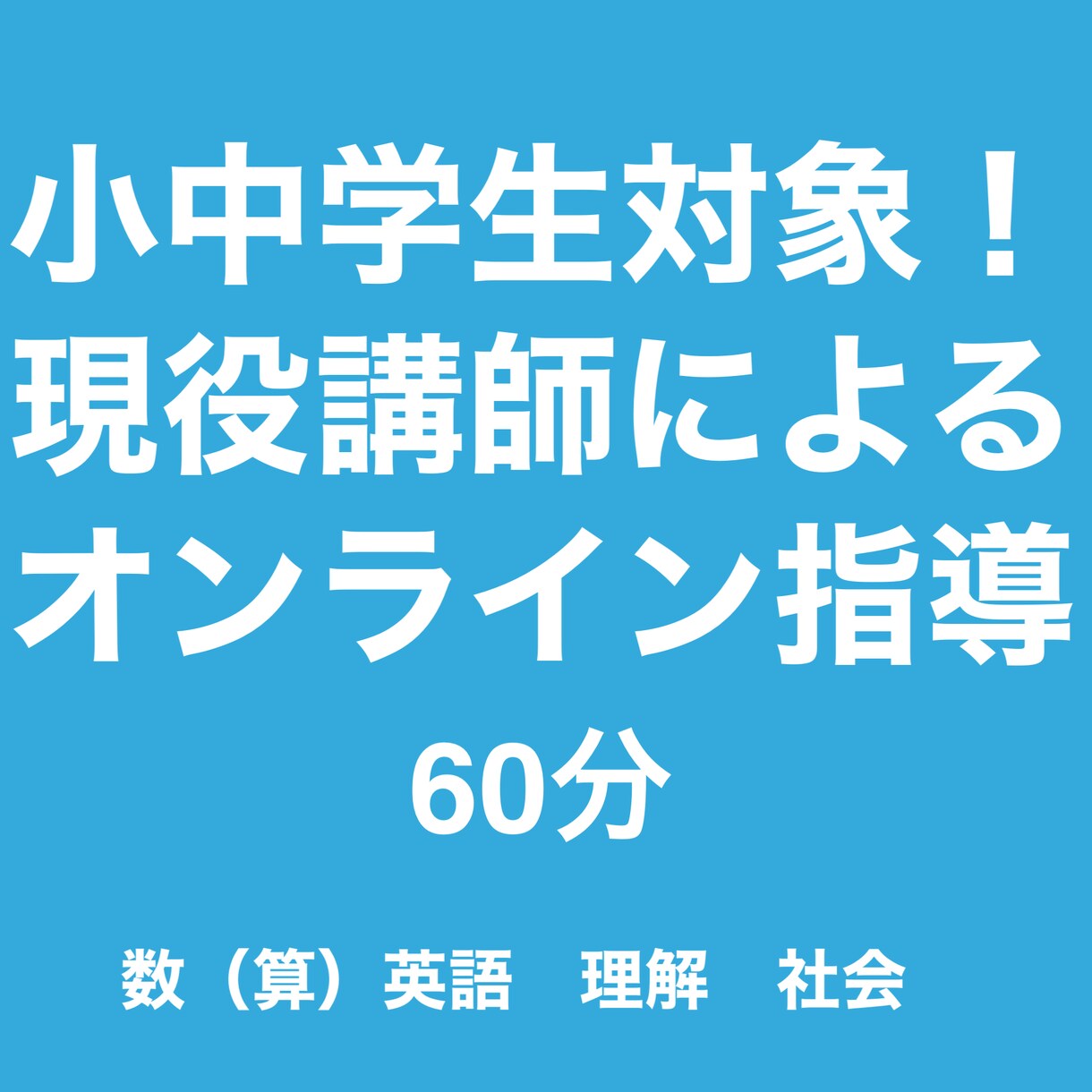 小中学生を対象にオンライン指導いたします 小中学生対象！現役個別指導塾講師がオンライン指導いたします！ イメージ1