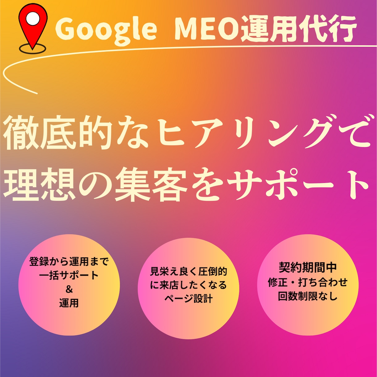 3社限定価格！Google MEO運用代行します 地域で愛される貴店の理想の集客を叶えます。 イメージ1