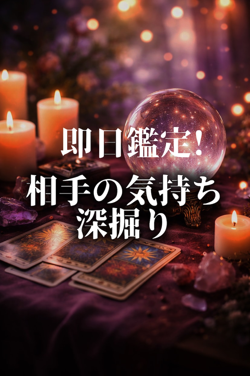 好きな人の本音をタロットで深く読み解きます 即日鑑定/最短1時間以内に対応いたします! イメージ1