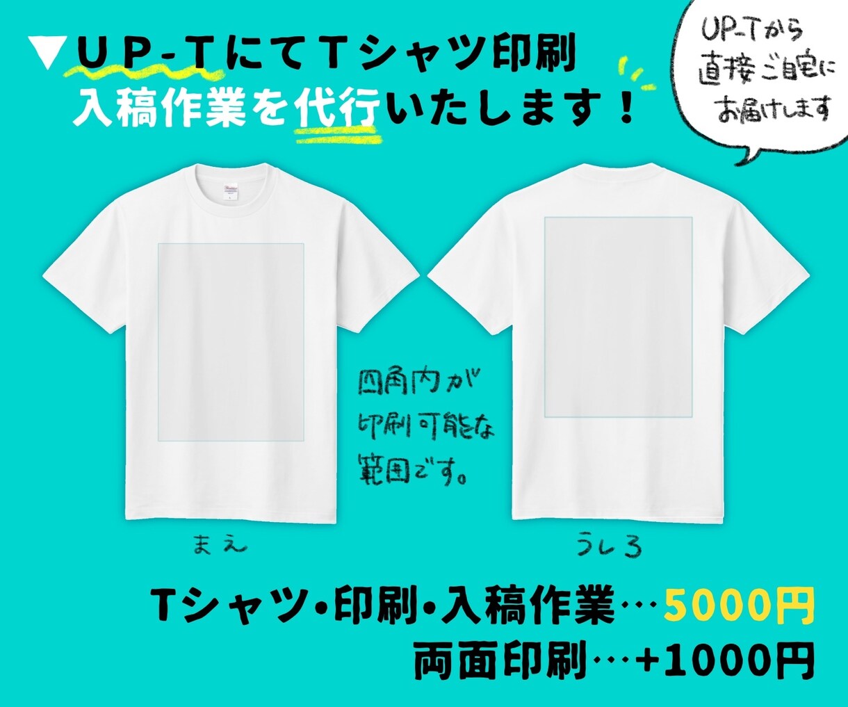 入稿代行！オリジナルTシャツ作ります 手書きのイラストをデータ化してTシャツにします。 イメージ3