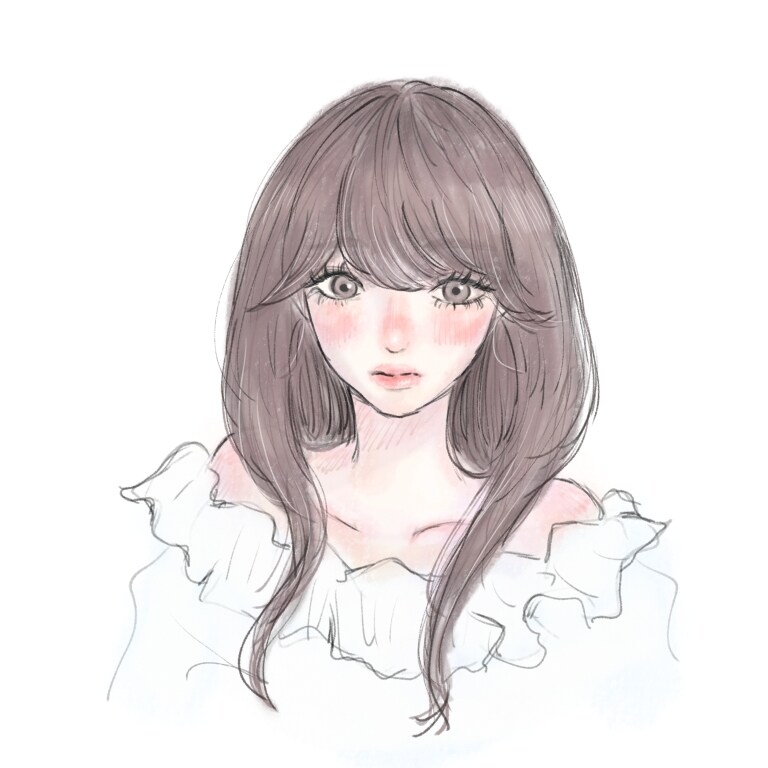 やさしい雰囲気のおしゃれ美女アイコン描きます 顔出し無しでおしゃれ可愛いSNS活動をしたい方におすすめ イメージ4
