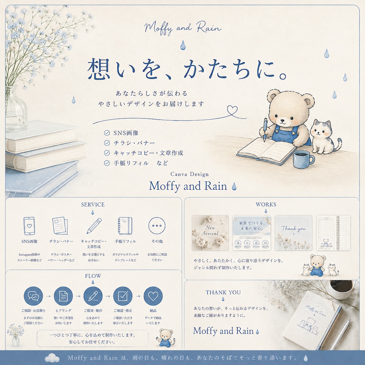 あなたらしさが伝わるCanvaデザインを制作します うまく言葉にできない想いも、デザインにして届けます。 イメージ1