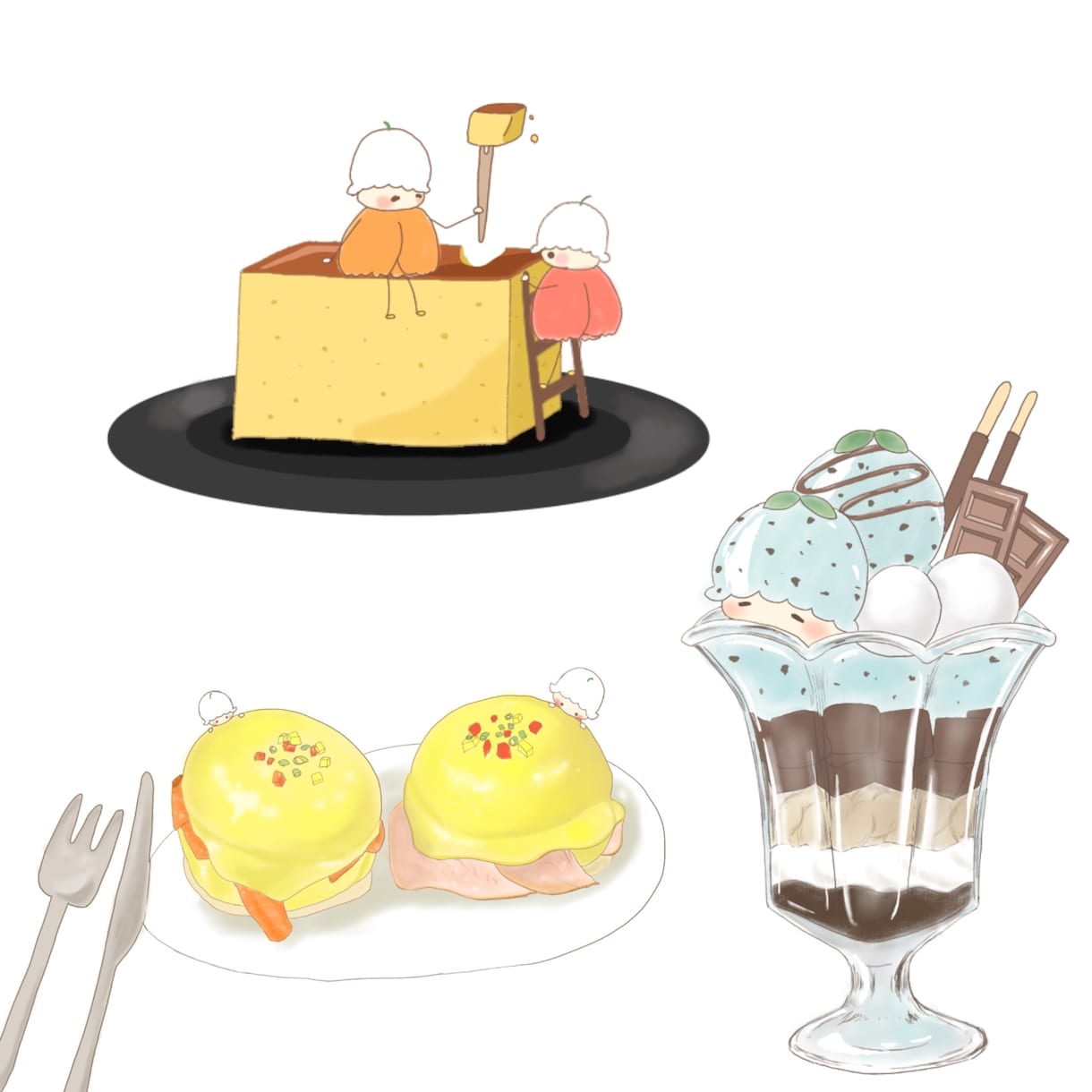 商用利用OK！おいしそうな食べ物イラスト描きます メニューや雑誌、広告などに！手書きの温かみのあるイラストを＊ イメージ8