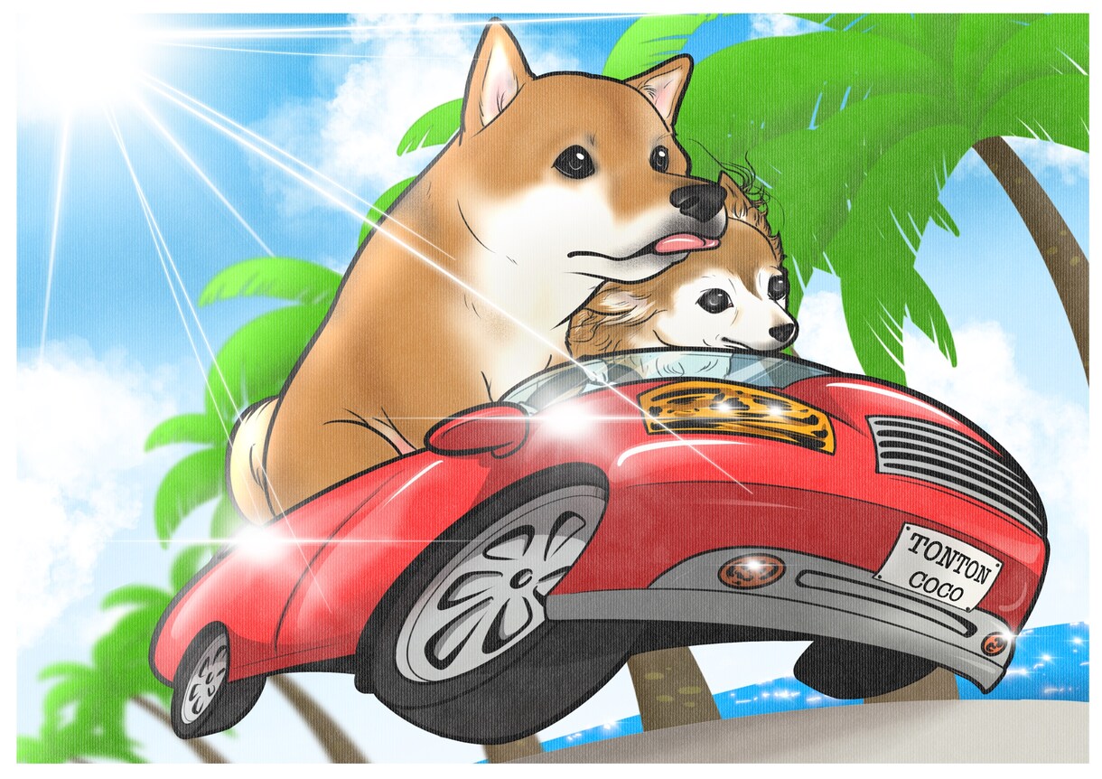 似てて可愛いペットの似顔絵お描きします 作画アイテムオプション料金なし！ イメージ2