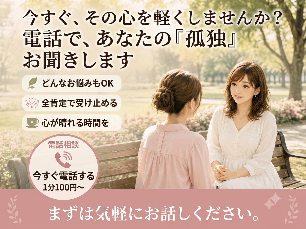 孤独や限界の心に寄り添い優しくお話を聴きます ⁠今すぐ心を軽くしませんか？否定せずありのまま受け止めます イメージ1