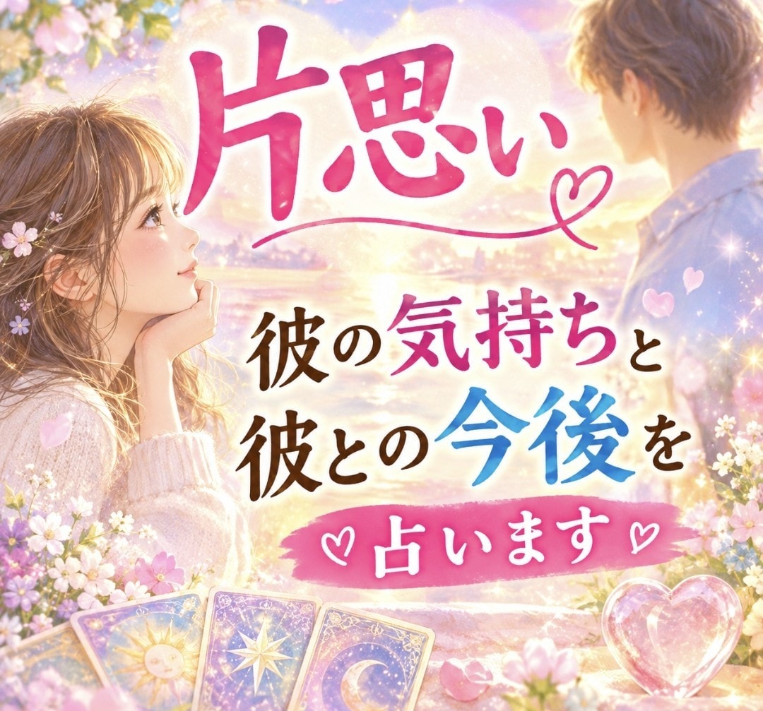 片思い 彼の気持ちと彼との今後をお伝えします 彼の本音をそっとタロットカードが教えてくれます イメージ1