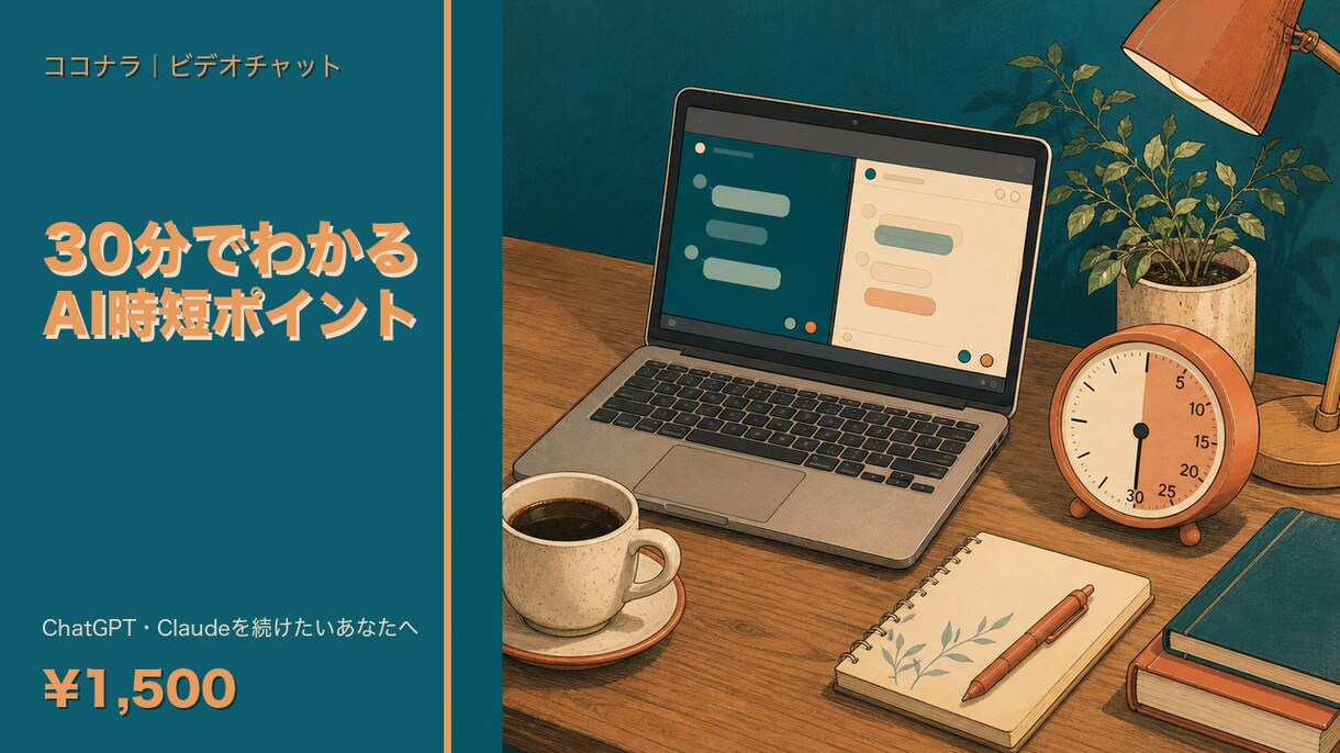 AI活用30分相談｜あなたの時短ポイント診断します AI続けたい人の30分時短診断｜画面共有しながら イメージ1