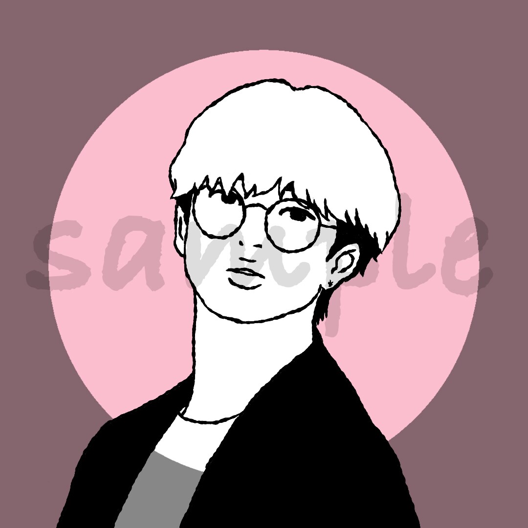 SNSアイコン用★男前・個性的アイコン描きます 印象に残るおしゃれなアイコン描きます！ イメージ4
