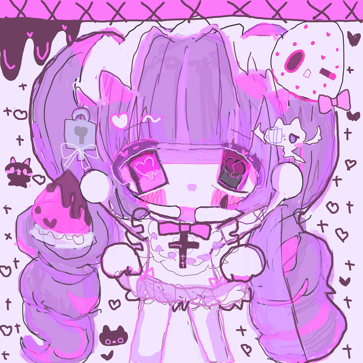 おまかせ☆簡易ゆめかわアイコン作成します わたしの感性でおえかきさせていただく簡易用のコースです！ イメージ4