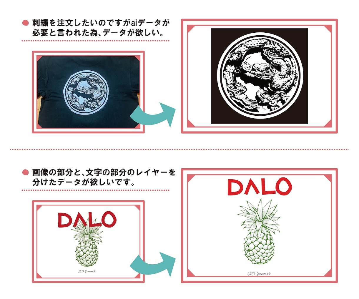 イラスト・ロゴ・文字aiデータ化します 印刷したいのにデータの作り方が分からない時！ご相談ください！ イメージ7