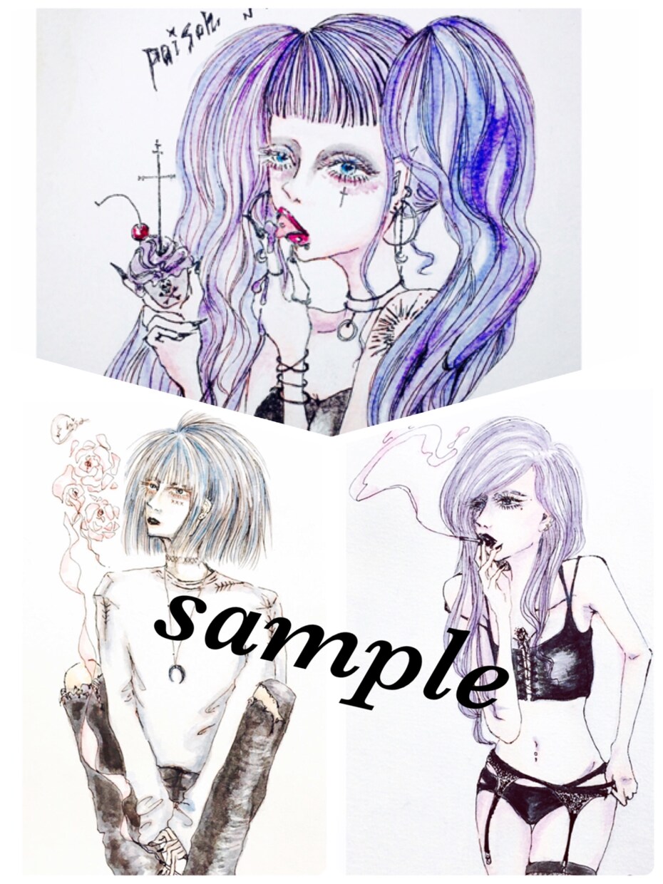お洒落な似顔絵イラストお描きします 手描き、アンニュイな雰囲気がお好きな方 イメージ3