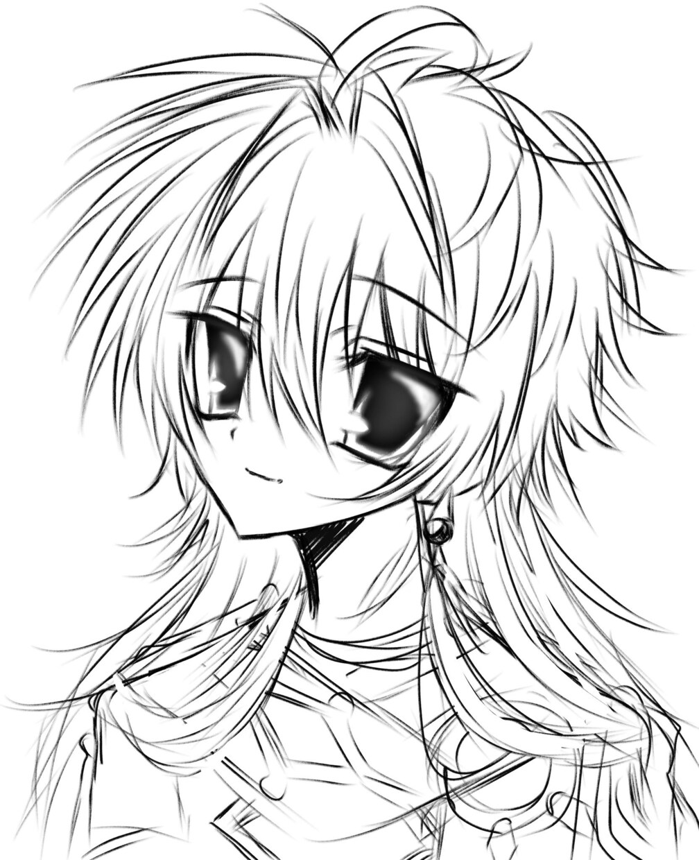 白黒の絵を描きます 白黒の落描きを平成風の萌え絵やかっこいい絵柄で描きます♩ イメージ2