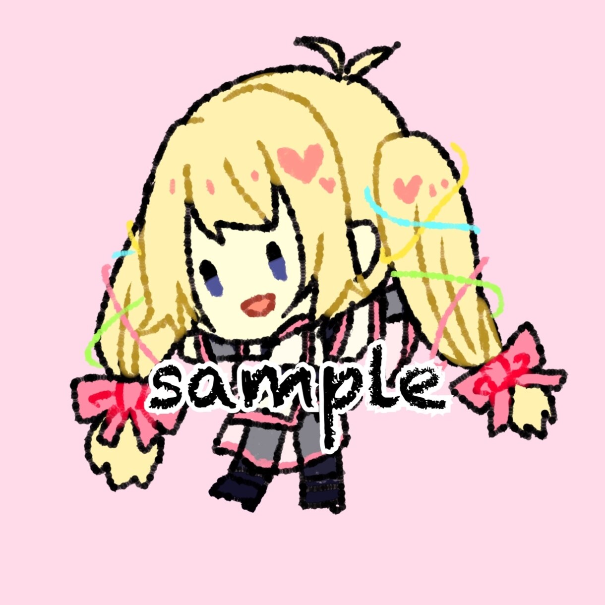 最速即日納品 安くてかわいいちみキャラお描きします ちまっとラフなかわいい子描きます イメージ3