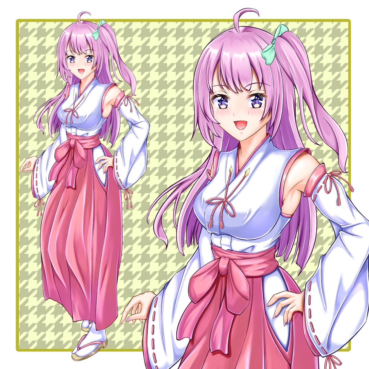 TRPGや配信などに使える巫女の立ち絵販売します TRPG、配信などで使える立ち絵をお求めの方にオススメ イメージ1