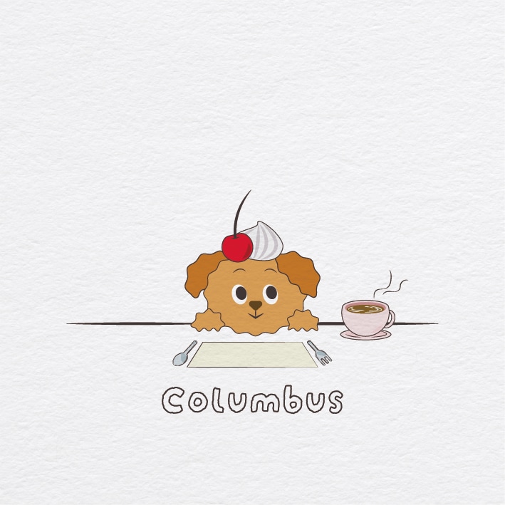 デザートタイムのペットちゃんのイラストを制作します ペットちゃんの頭にトッピングを乗せたデザートタイムのイラスト イメージ4