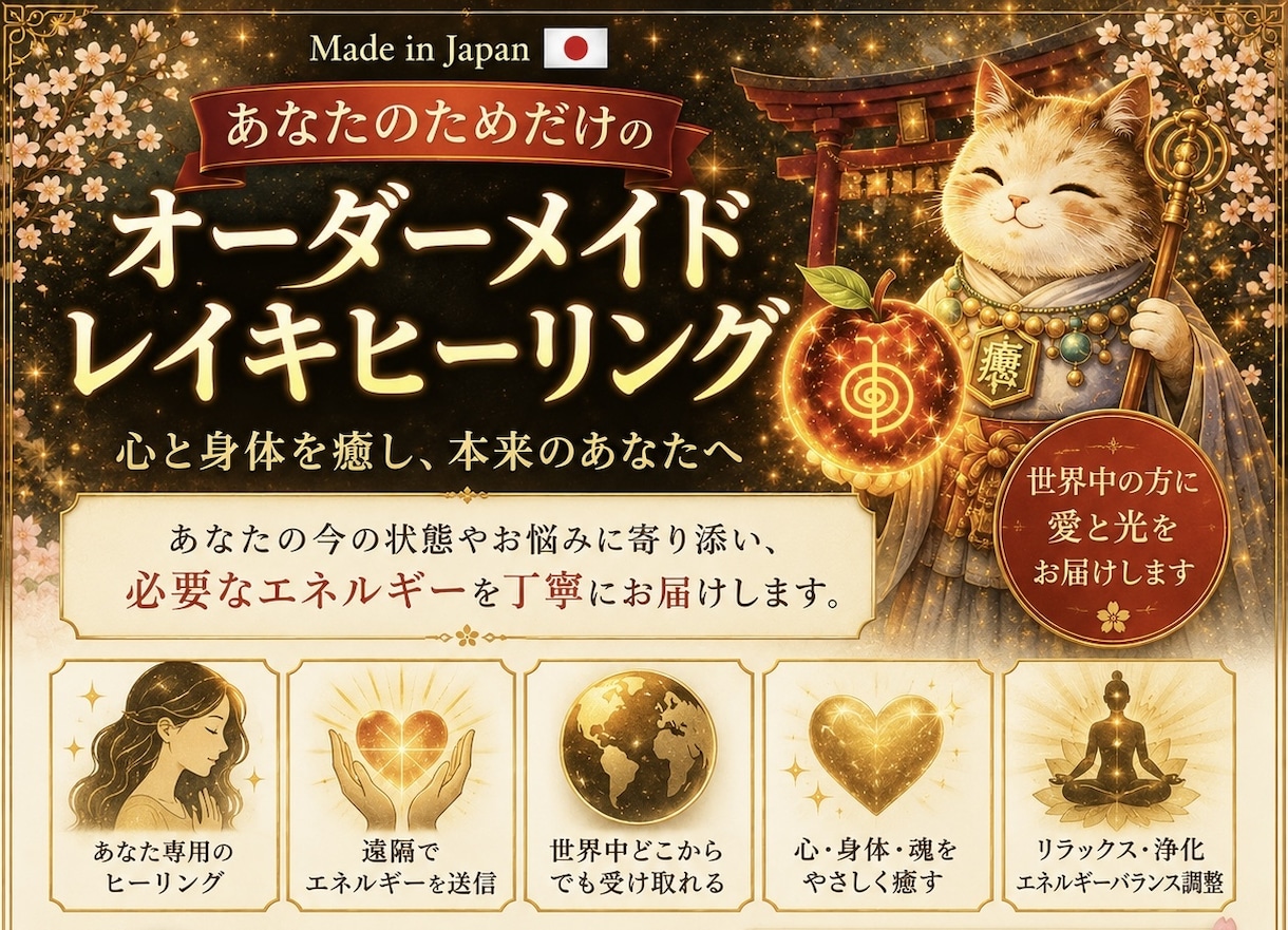 あなただけのためにレイキをカスタマイズします 50種類の中から運気爆上がりのオーダーメイドヒーリングします イメージ1