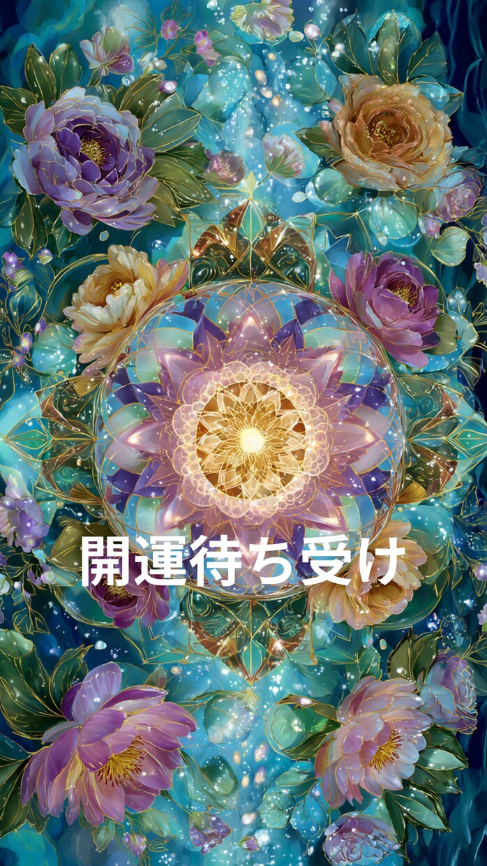 開運オリジナル待ち受け画像を作成します あなたの運気に合わせた開運花曼荼羅の待ち受け画像作成 イメージ1