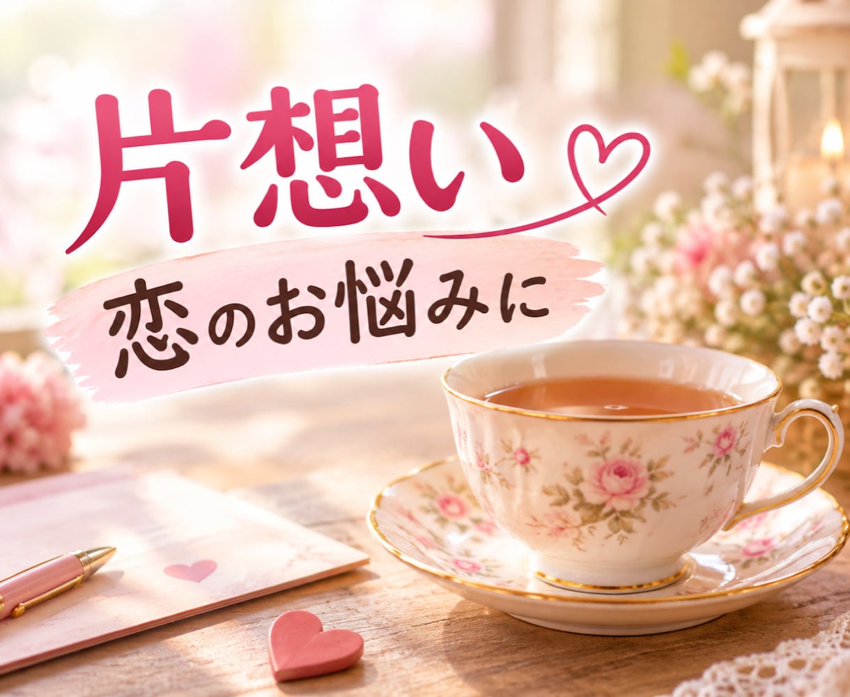 不安で仕方ない...☘️恋心にそっと寄り添います ♡片想いの気持ちを整理して幸せに近づくお手伝い♪ イメージ1