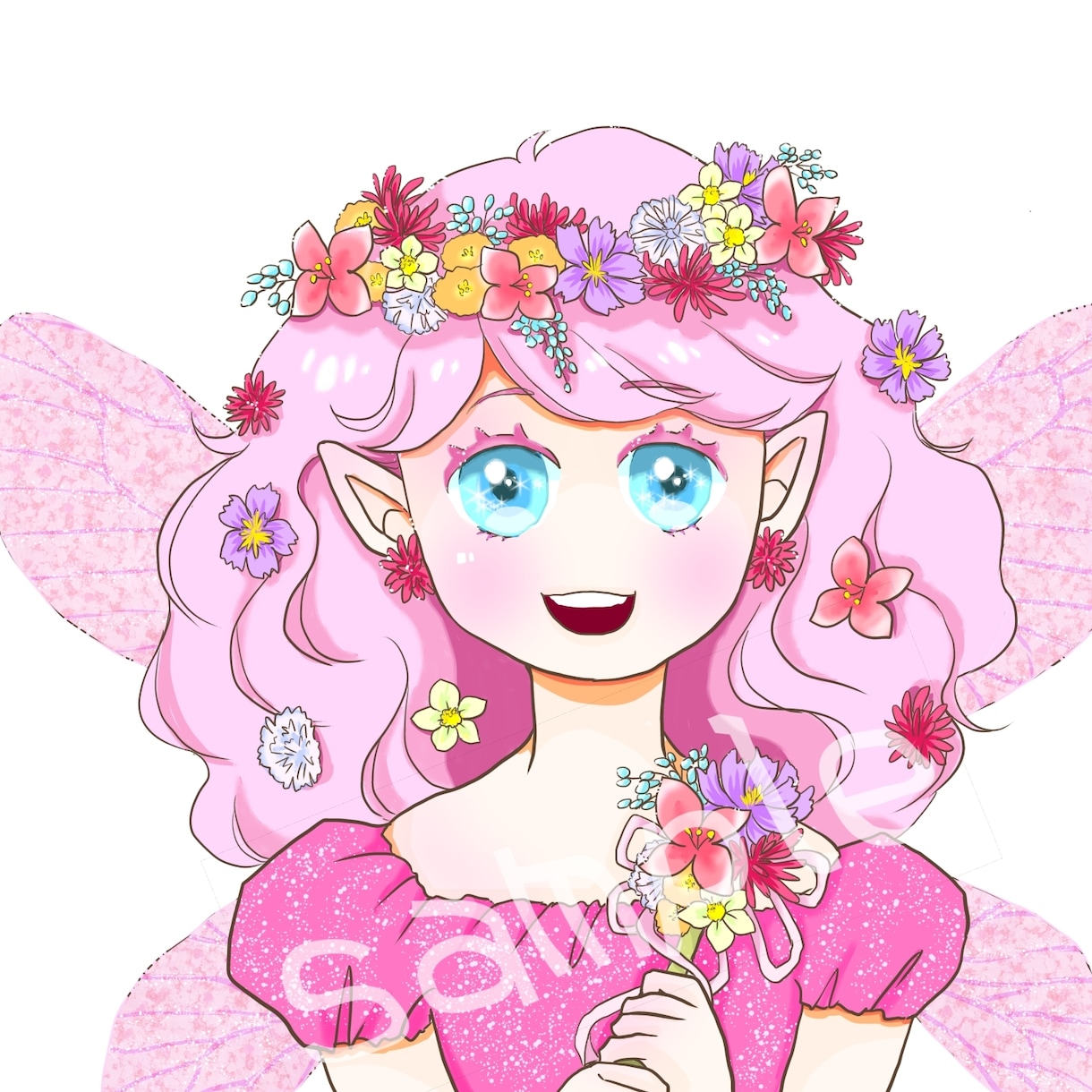レトロかわいい人物イラスト描きます アナログ風のタッチで昭和っぽくエモいアイコンはいかがですか イメージ5