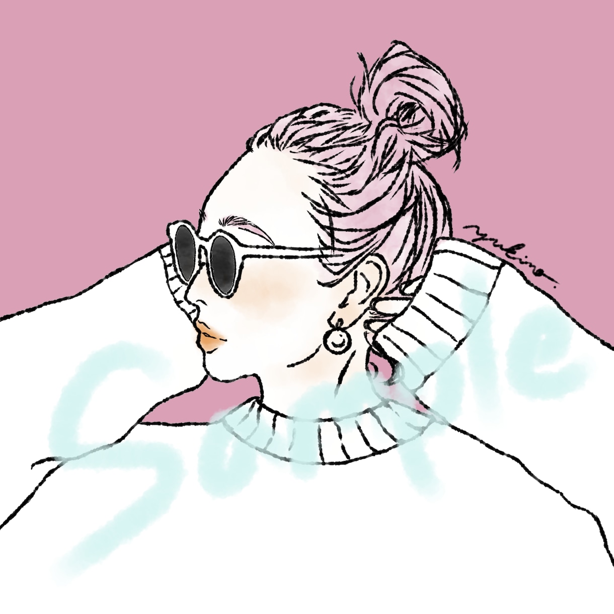 商用利用可！きゅんとトキメクお洒落な似顔絵描きます SNSのアイコンにどうぞお使い下さい！ イメージ1
