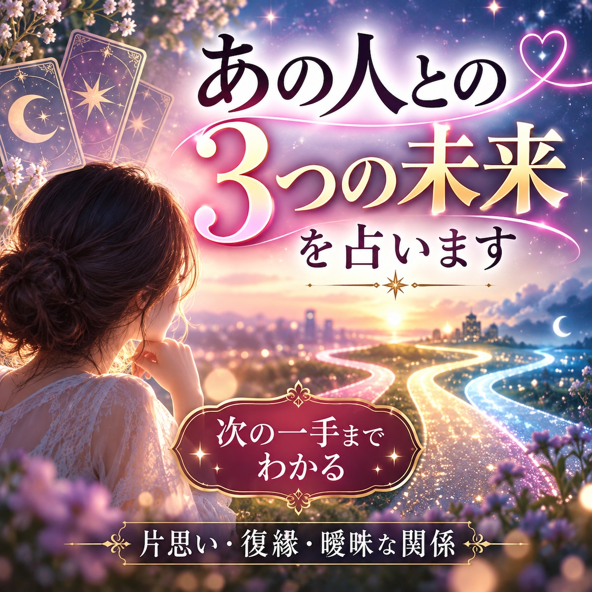 あの人との3つの未来を占います 今の関係から未来の分岐と次の一手を読み解きます イメージ1