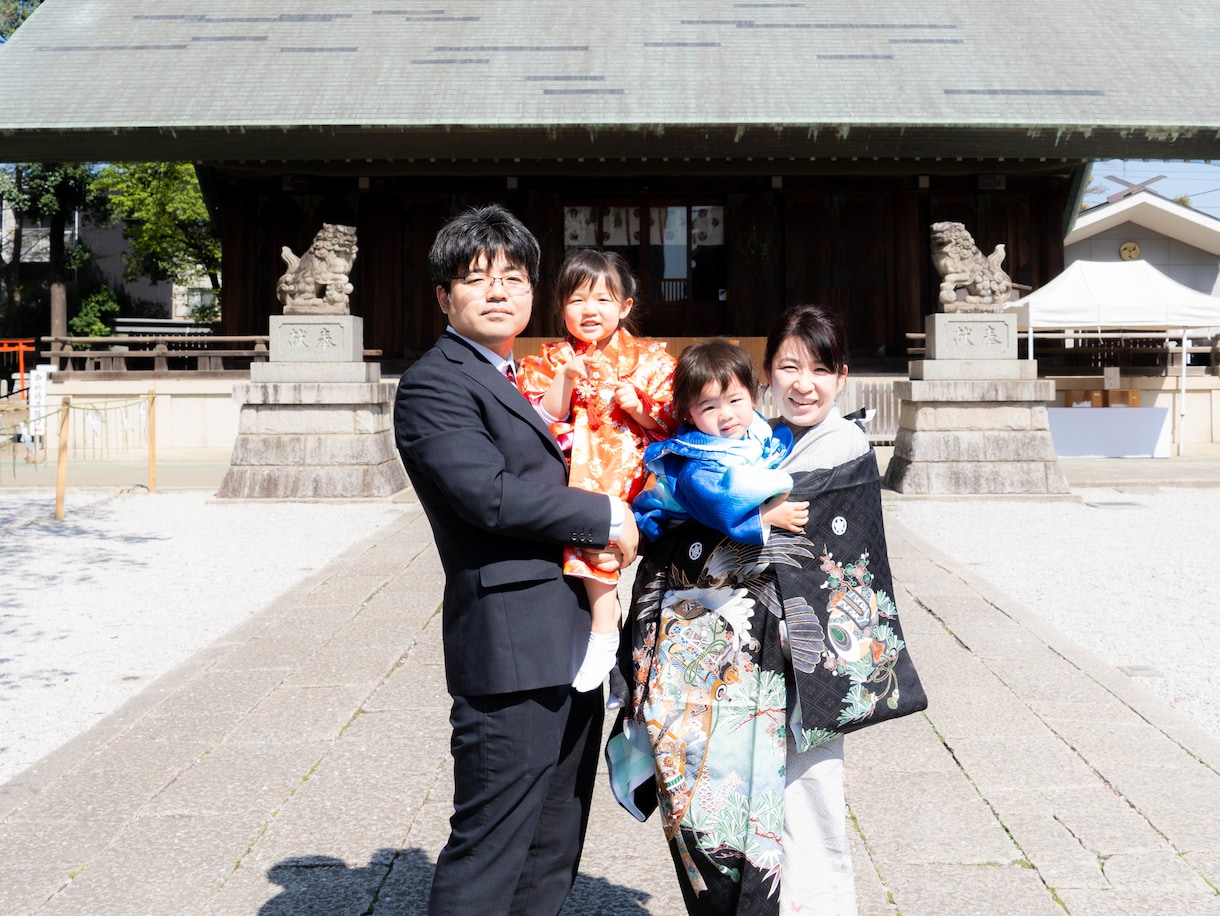 北関東で七五三のご家族写真を出張撮影します 人見知りでも自然な笑顔に｜神社の段取りもお任せください イメージ1