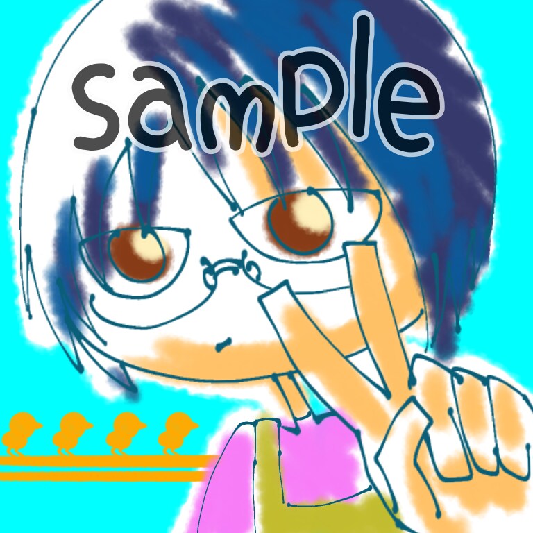 カジュアル&ポップなアイコンorヘッダー承ります インク線/鉛筆風色塗りのアイコン等を描きます。 イメージ5