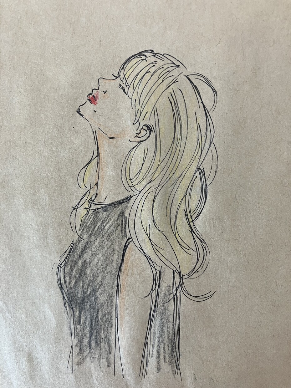 アイシャドウを使ったお洒落なイラスト描きます アイシャドウやリップを使った雰囲気のあるイラストを描きます♪ イメージ4