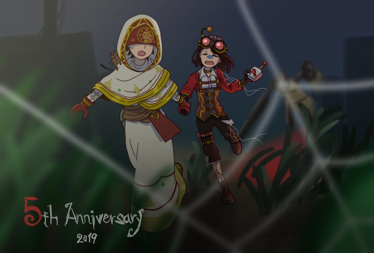 絵本のような記念日似顔絵イラストを描きます 家族や恋人、友人のプレゼント等に♪切り抜いてアイコンにも◎ イメージ7