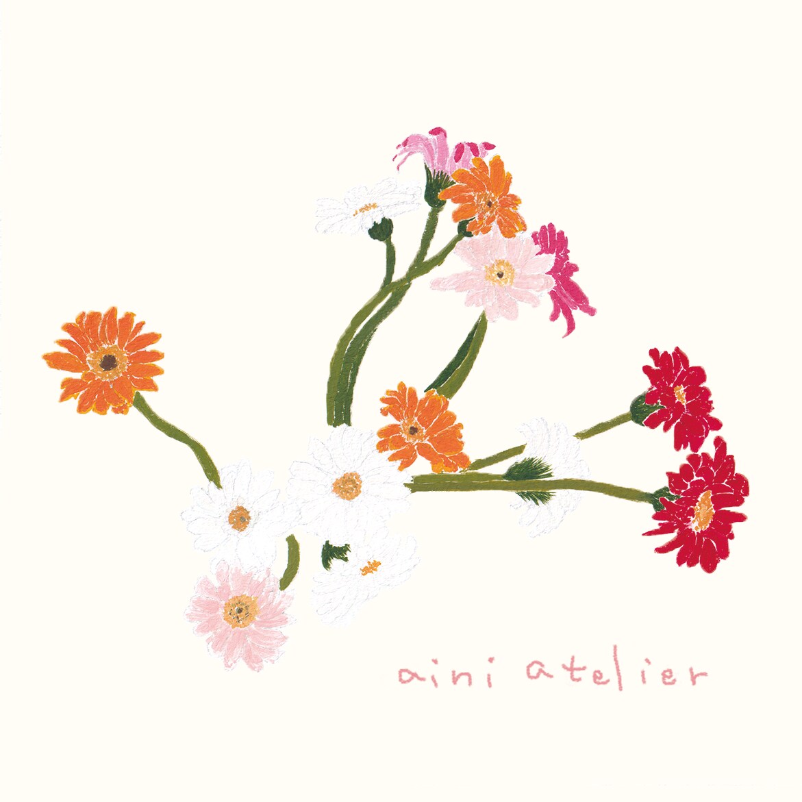 愛らしいお花の絵を描きます 絵の具で描く、繊細でやさしい心温まるお花の絵。 イメージ10