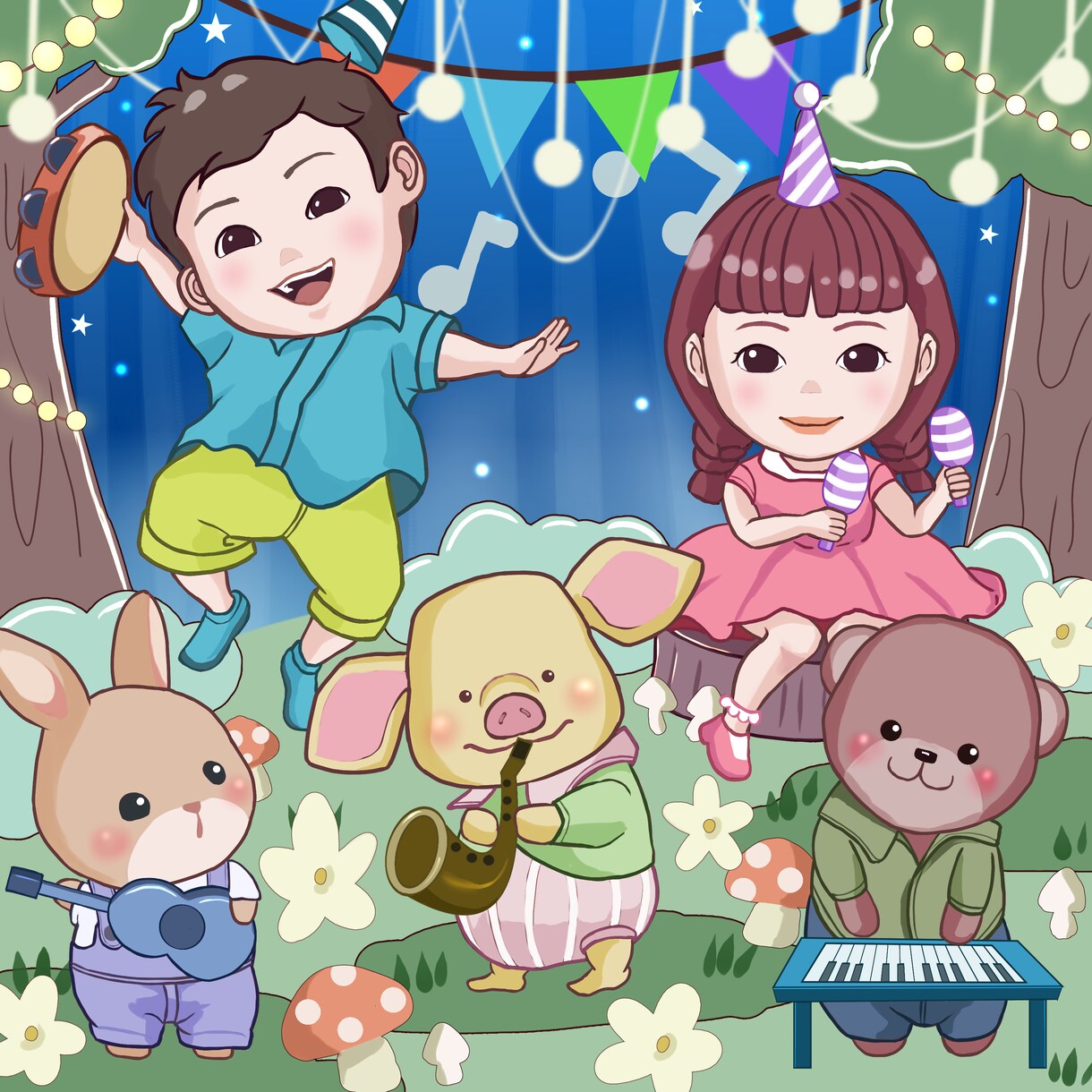 可愛い子どもイラスト人物動物のイラスト描きます 挿し絵、子供向けグッズ★商用利用可 イメージ6