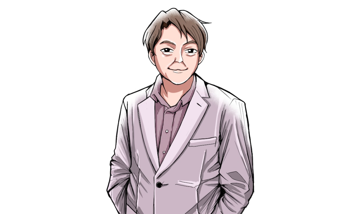 名刺の似顔絵描きます シンプルかつどこでも使用可能なイラスト！ イメージ1