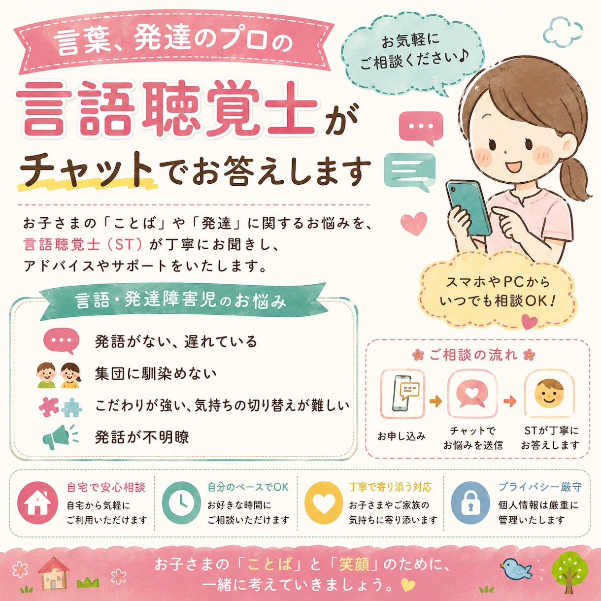 お子様の言語・発達障害の悩み相談・アドバイスします 言葉のプロ、国家資格である言語聴覚士とチャット24時間可能 イメージ1