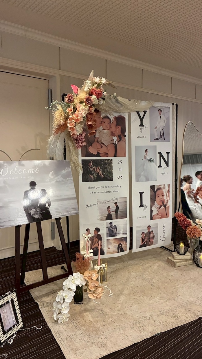結婚式のタペストリーをデザイン、作成いたします ウェディングタペストリーを作成します。 イメージ1