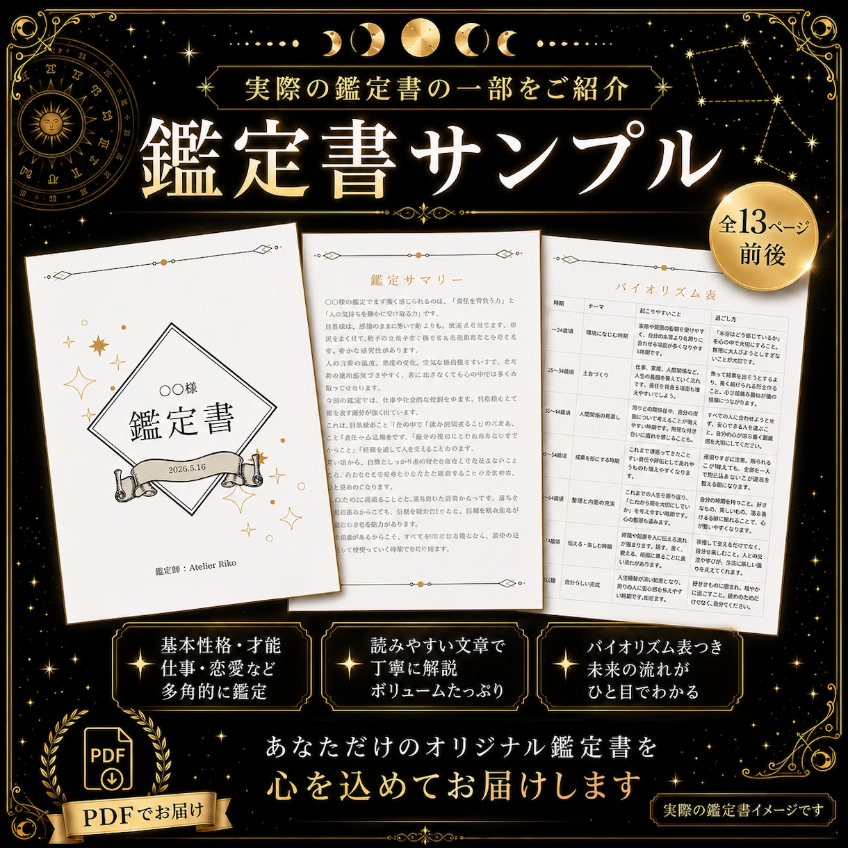 本当の自分を知るための鑑定書を作成します うまくいかない理由を、性格のせいにしないために。 イメージ2