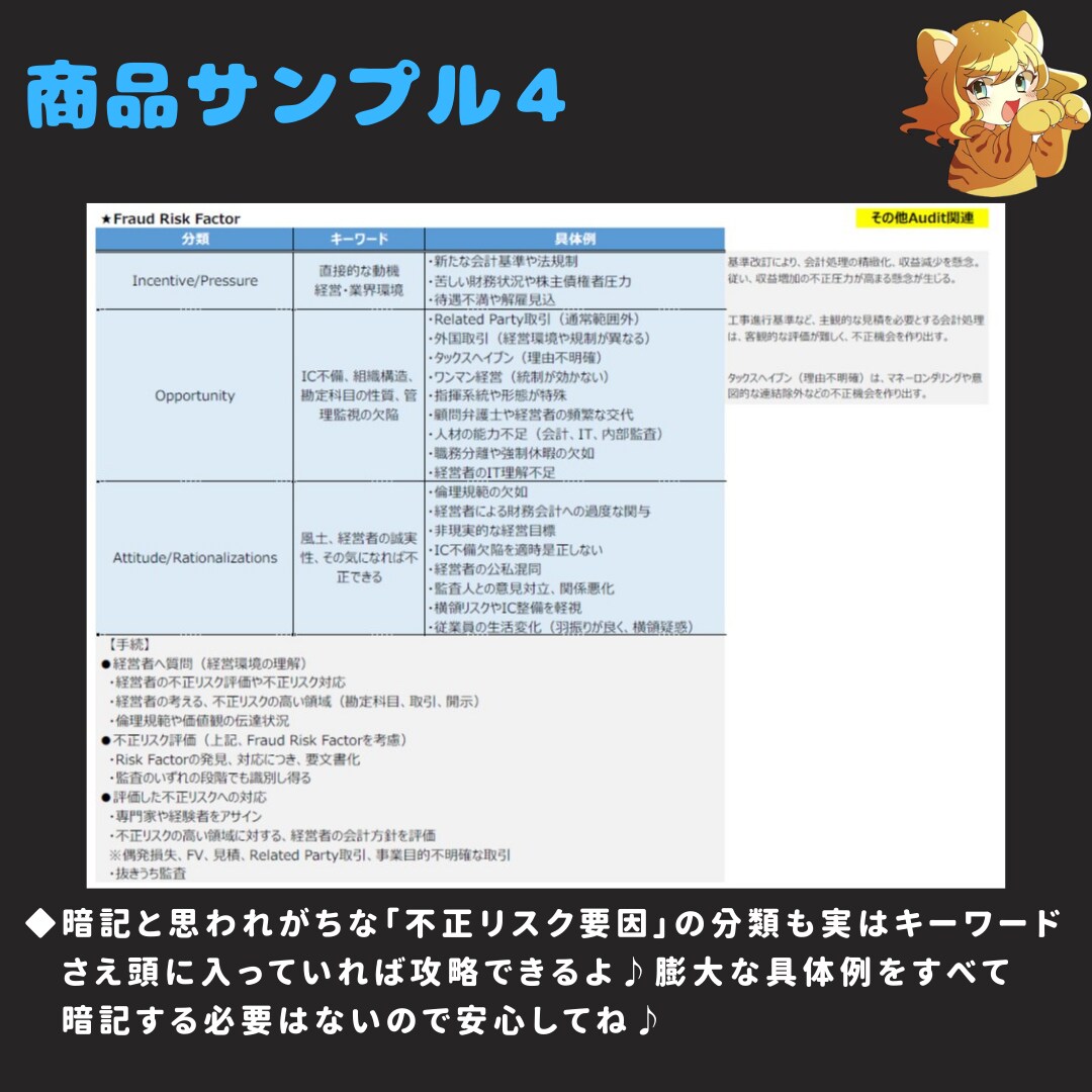 USCPA合格者がAUD攻略ノートを販売します 7ヶ月でUSCPA全科目合格のノウハウを凝縮した完全攻略本 イメージ8